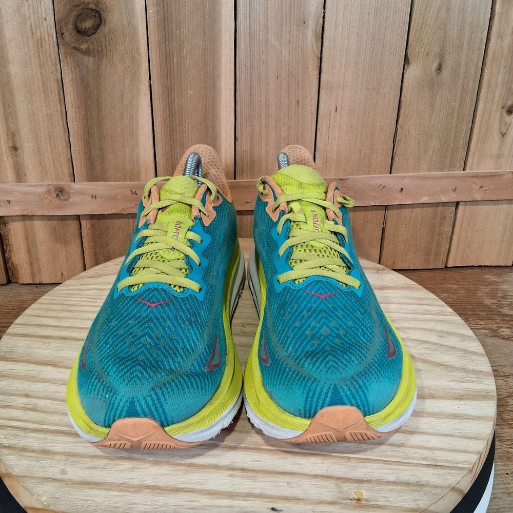 Hoka One One Clifton 9 Shoes Womens 9.5 Teal Mesh Running Sneakers 1127896 CEPR - Picture 2 of 10
